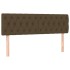 Cama box spring con colchón tela marrón oscuro 160x200