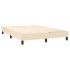 Cama box spring con colchón tela color crema 140x190