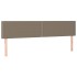 Cama box spring con colchón tela gris taupe 160x200