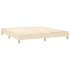 Cama box spring con colchón tela color crema 180x200