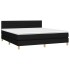 Cama box spring con colchón tela negro 180x200
