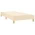 Cama box spring con colchón tela color crema 80x200
