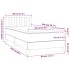 Cama box spring con colchón tela color crema 80x200
