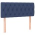 Cama box spring con colchón tela azul 100x200