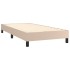 Cama box spring con colchón cuero sintético capuchino