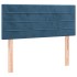Cama box spring con colchón terciopelo azul oscuro 100x200