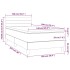 Cama box spring con colchón terciopelo azul oscuro 100x200