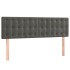 Cama box spring con colchón terciopelo gris oscuro 140x200