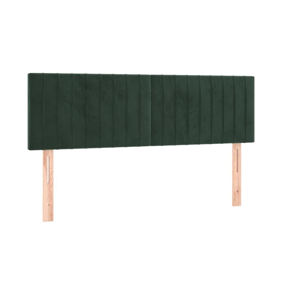 Cama box spring con colchón terciopelo verde oscuro 140x190