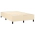 Cama box spring con colchón tela color crema 120x200