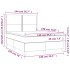 Cama box spring con colchón tela color crema 140x190