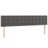 Cama box spring con colchón terciopelo gris oscuro 160x200
