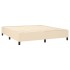 Cama box spring con colchón tela color crema 180x200