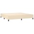 Cama box spring con colchón tela color crema 200x200