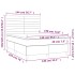 Cama box spring con colchón tela azul 140x190
