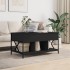 Mesa de centro madera de ingeniería y metal negro 100x55x50