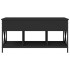 Mesa de centro madera de ingeniería y metal negro 100x55x50