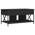 Mesa de centro madera de ingeniería y metal negro 100x55x50