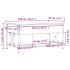 Mesa de centro madera de ingeniería y metal negro 100x55x50