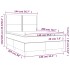 Cama box spring con colchón tela color crema 140x200