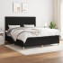Cama box spring con colchón tela negro 160x200