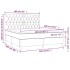 Cama box spring con colchón tela gris claro 160x200