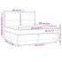Cama box spring con colchón terciopelo gris oscuro 160x200