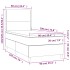 Cama box spring con colchón terciopelo azul oscuro 90x190