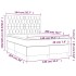 Cama box spring con colchón terciopelo gris claro 140x200