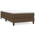 Cama box spring con colchón tela marrón oscuro 90x190
