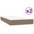 Cama box spring con colchón tela gris taupe 200x200