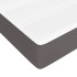 Cama box spring con colchón cuero sintético gris 80x200