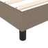 Cama box spring con colchón tela gris taupe 160x200