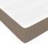 Cama box spring con colchón tela gris taupe 160x200