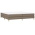 Cama box spring con colchón tela gris taupe 200x200