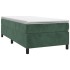 Cama box spring con colchón terciopelo verde oscuro 80x200