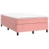 Cama box spring con colchón terciopelo rosa 120x200