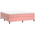 Cama box spring con colchón terciopelo rosa 200x200
