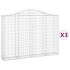 Cestas de gaviones 3 uds forma de arco hierro 200x30x140/160