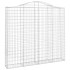 Cestas de gaviones 3 uds forma de arco hierro 200x30x180/200