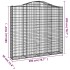 Cestas de gaviones 3 uds forma de arco hierro 200x30x180/200
