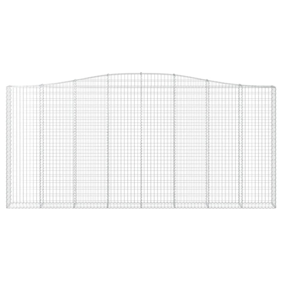 Cestas de gaviones 2 uds forma de arco hierro 400x30x180/200