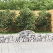 Cestas de gaviones 6 uds forma de arco hierro 200x30x40/60 cm