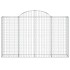 Cestas de gaviones 6 uds forma de arco hierro 200x30x120/140