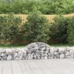 Cestas de gaviones 10 uds forma de arco hierro 200x50x40/60 cm
