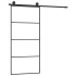 Puerta corredera con set herrajes vidrio ESG aluminio 90x205