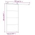 Puerta corredera con set herrajes vidrio ESG aluminio 90x205