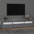 Mueble de TV con luces LED gris sonoma 195x35x40