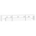 Mueble de TV con luces LED blanco 230x36,5x40