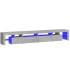 Mueble de TV con luces LED gris hormigón 260x36,5x40
